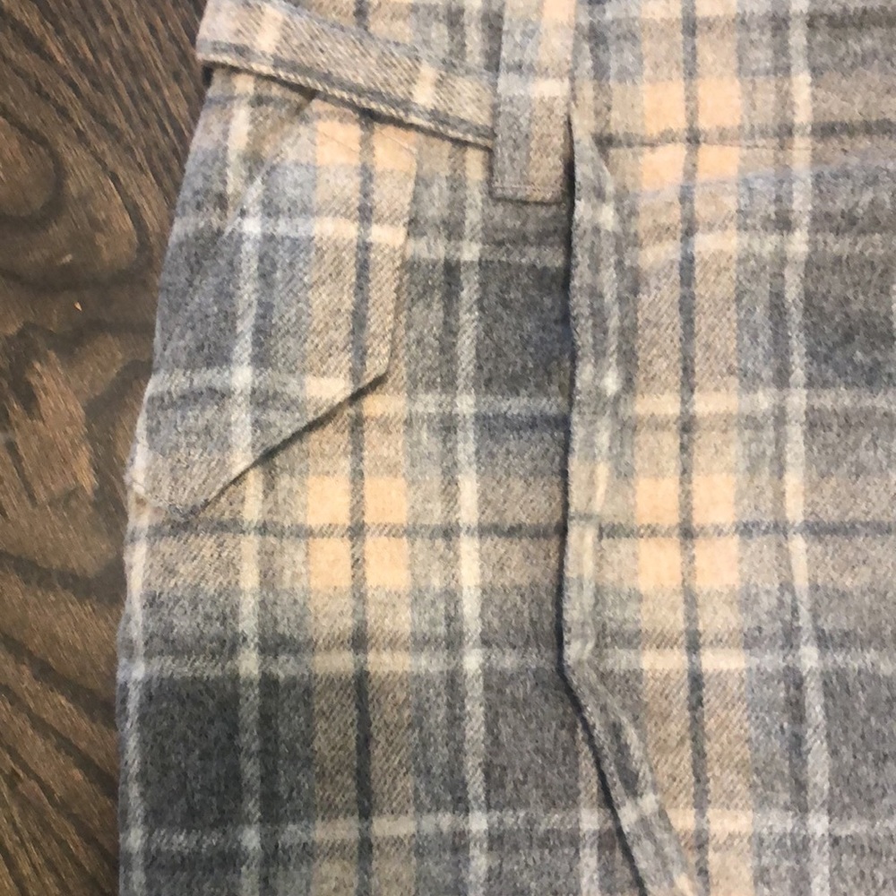 - Talbot’s skirt tan and gray plaid size 10 - Picture 2 of 13